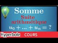 calculer la somme des termes d'une suite arithmétique • cours + méthodes • Première S ES STI