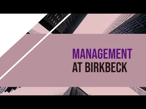 Management at Birkbeck