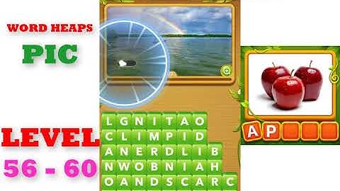 Word Heaps: Pic Puzzle Level 56 - 60 | All Answers | Walkthrough