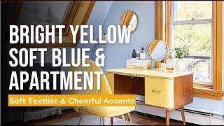 Bright Yellow & Soft Blue Vintage Apartment: Layering Soft Textiles & Cheerful Accents in Every Room screenshot 1