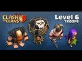 Clash of clans level 6 troops vs my th8 base defenses