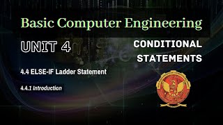 4.4.1 ELSE-IF Ladder Statement | Unit 4 | BT-205 | C Programming | BASIC COMPUTER ENGINEERING | RGPV