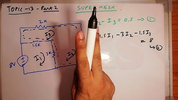 Topic13- Part 2: Supermesh analysis | Short trick