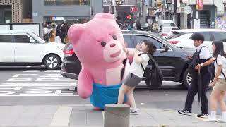 She was Absolutely in SHOCK! Insane Screams!! Giant Pink Bear Prank!!