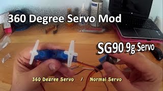 9g servo 360 degree mod conversion. (Türkçe)