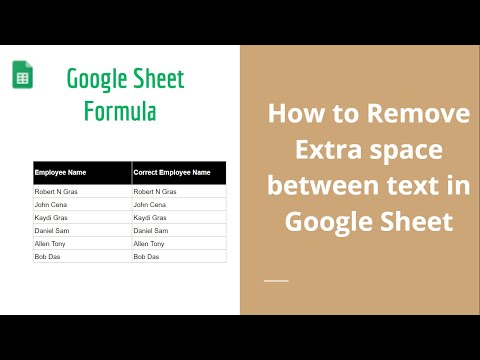 Google Sheet || Formula for Removing Extra Spaces Between Text