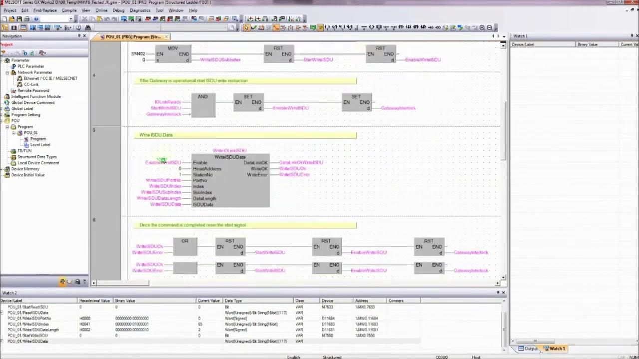 Balluff IOLink CCLink master configuration in the GX Works YouTube