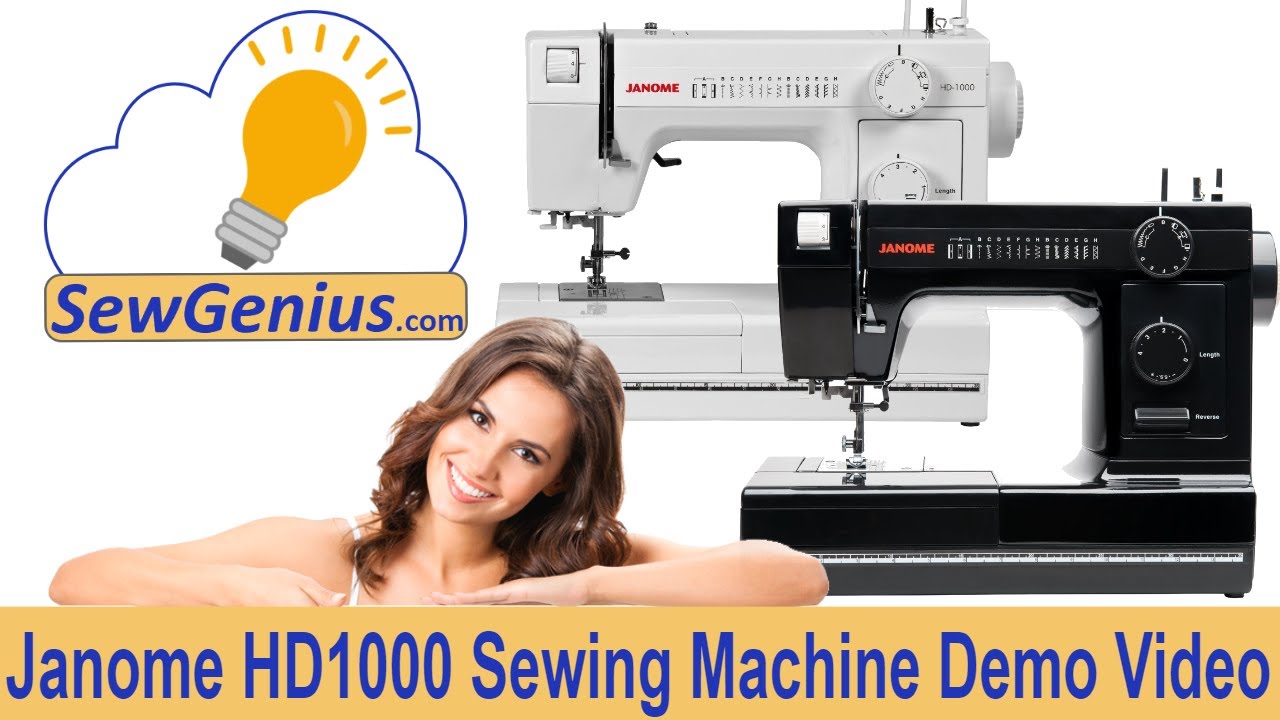Janome Hd1000 Sewing Machine Demo You, Janome Hd1000 Leather