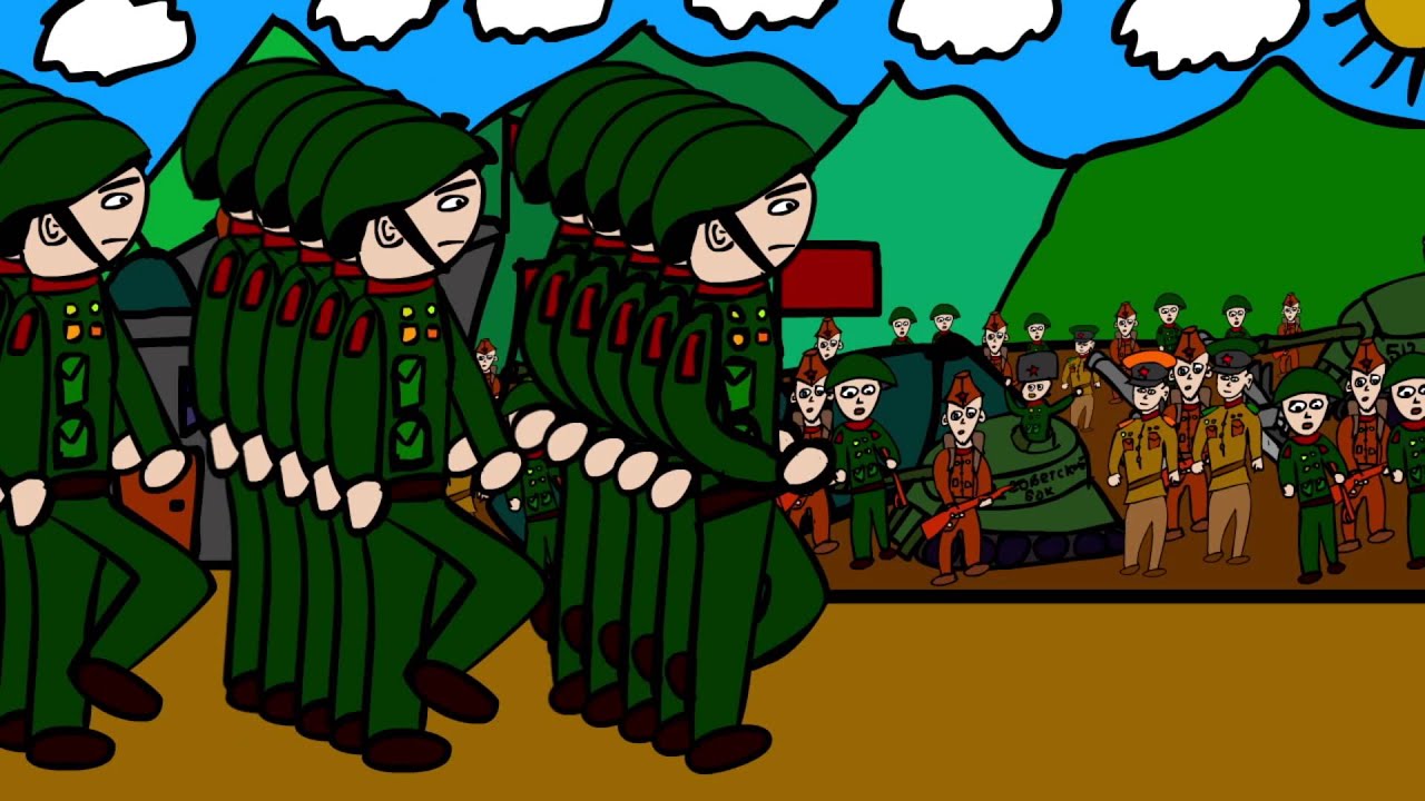 Army Animation Pictures "Red Army March" - NYU Intro To Animation (Project III)