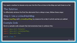 How to Get the First 5 Elements of a Map in Java