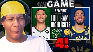 Lvgit Reacts To #3 BUCKS at #6 PACERS | FULL GAME 4 HIGHLIGHTS | April 28, 2024
