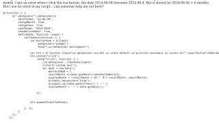 Datepicker custom button error?