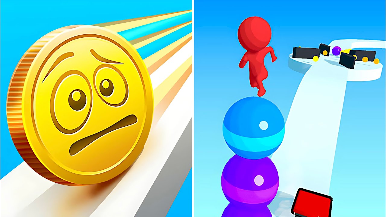 Coin Rush Vs Stack Rider🟢🟢🟢Walkthrough Android IOS Update Levels 9999 Gameplay tr44