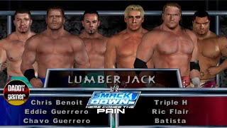 Chris Benoit vs Triple H | Lumber Jack Match | WWE SmackDown! Here Comes the Pain Gameplay