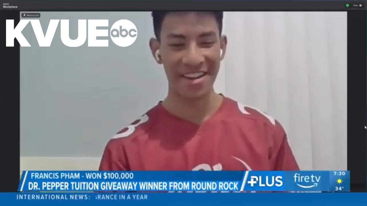 Dr Pepper tuition giveaway winner from Round Rock recalls winning $100K ...