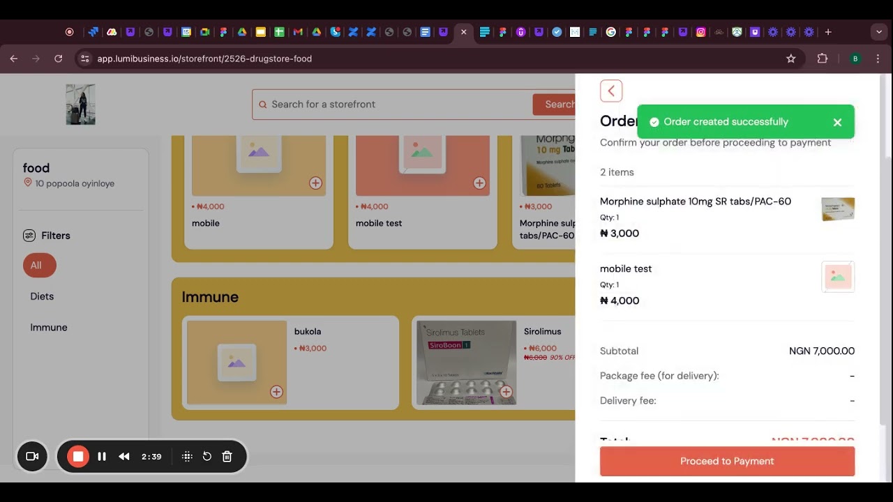 How to Checkout on Lumi Business as a Storefront customer
