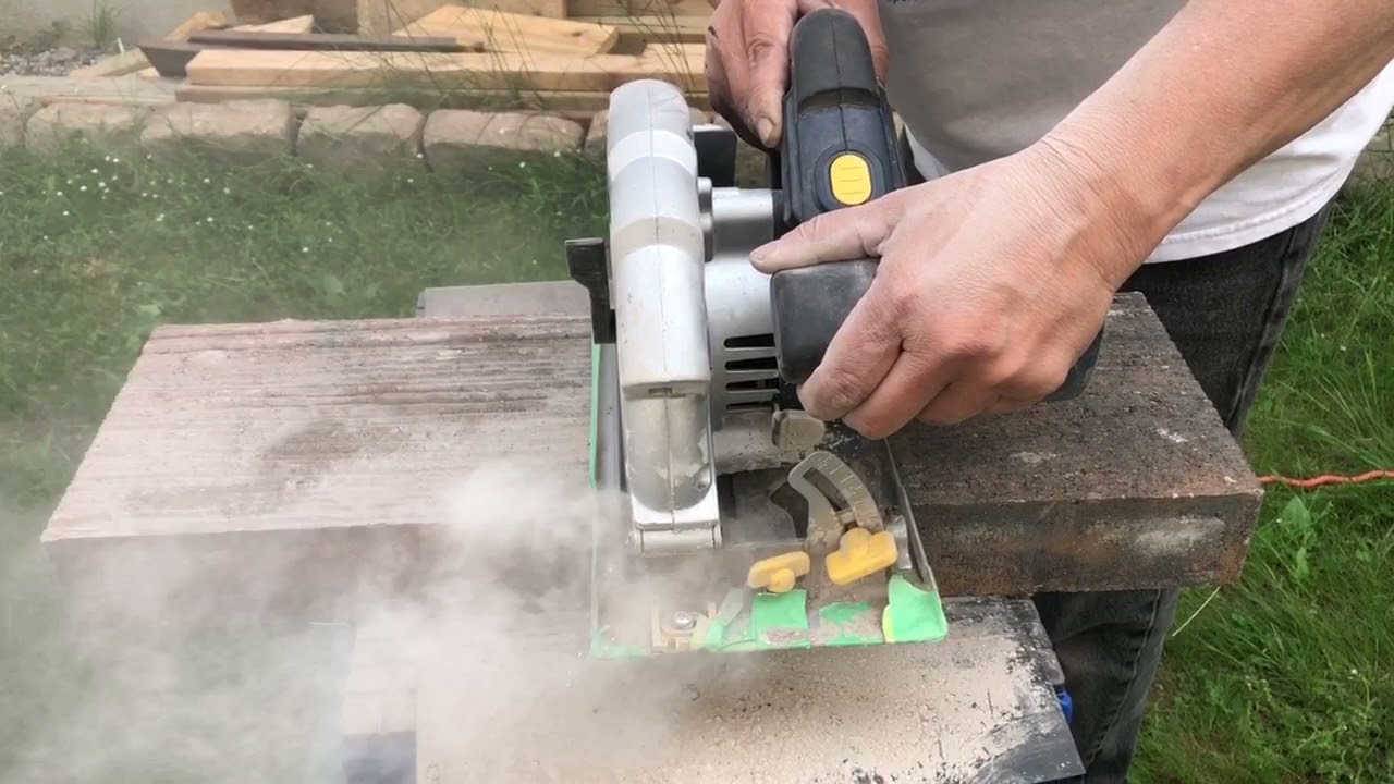 How To Cut Pavers With A Circular Saw DIY - Cutting Pavers and Stones - Asphalt Using Circular Saw with Masonry  Diamond Blade - YouTube