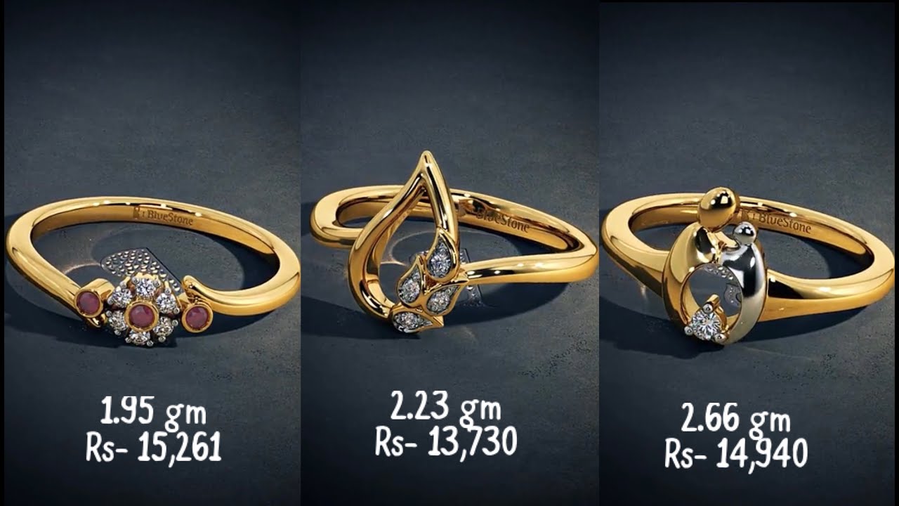 Beautiful Gold Wedding Rings With Weight For Girls | Best Gold Diamond Ring  Designs For Women| Rings - YouTube