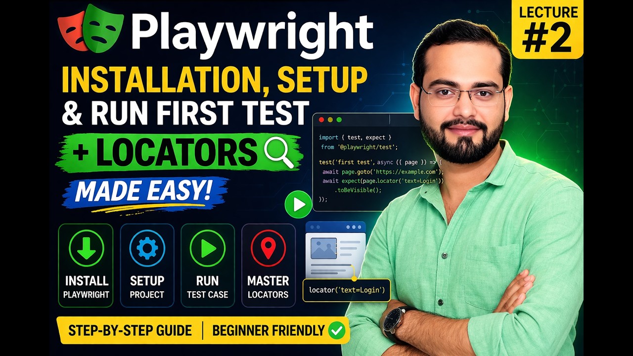 Playwright #2 🚀 Installation, Setup & Run First Test + Locators Made ...