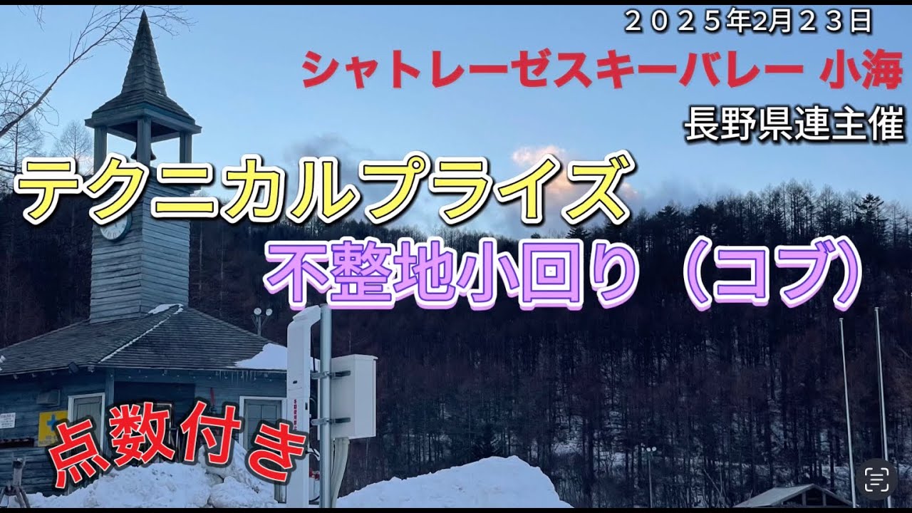 【スキー 検定】小海 テクニカル検定 不整地小回りコブ 点数付き 2025年2月24日