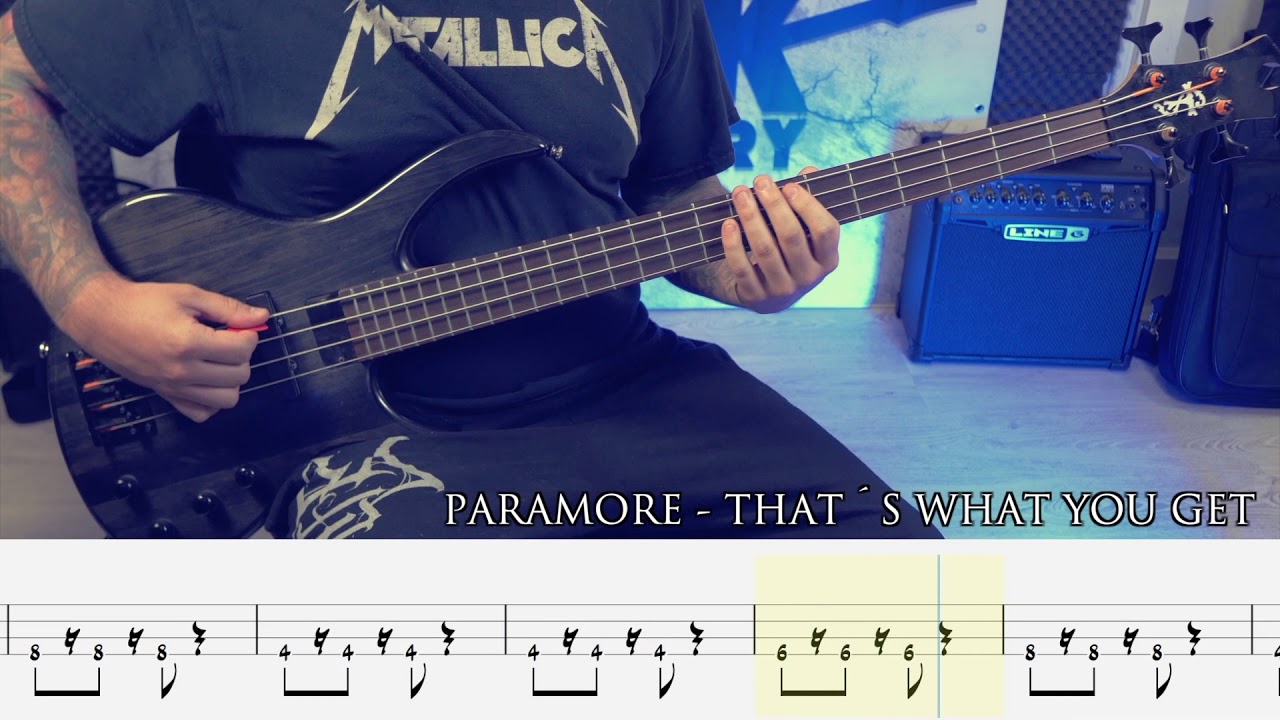Paramore that s what you get bass cover tab youtube