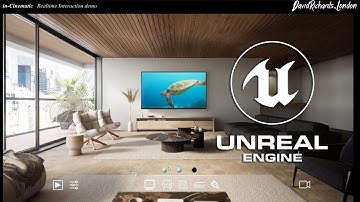 Unreal Engine 5 Archviz Realism Lumen, Realtime Walkthrough, Interactive TV and Furniture options