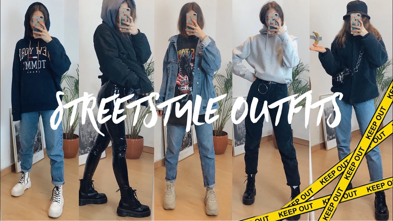 COZY STREET STYLE OUTFITS 🖤 Ops Katya - YouTube