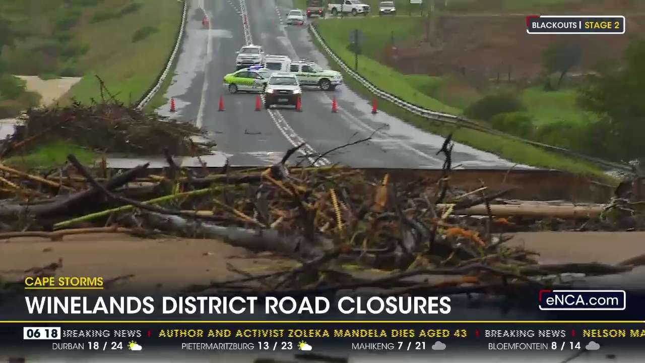 Cape Storms | Winelands district road closed - YouTube