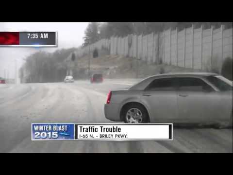 Road conditions prove treacherous in Nashville - YouTube