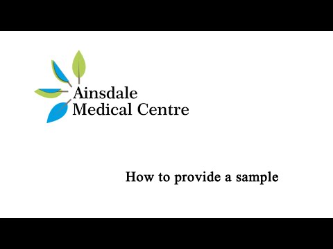 How to provide a sample by Ainsdale Medical Centre