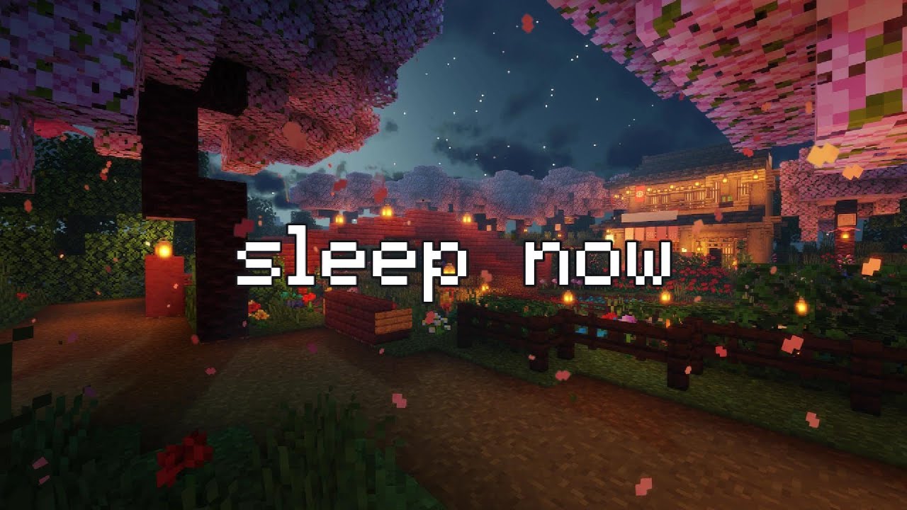 sleep now, you need to rest...(minecraft music with soft rain)