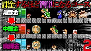 当時話題になった『 課金する度にどんどん簡単になっていくコース 』がさすがにヤバすぎだろ!!!!｜ スーパーマリオメーカー2