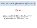 How to Teach Grammar Effectively