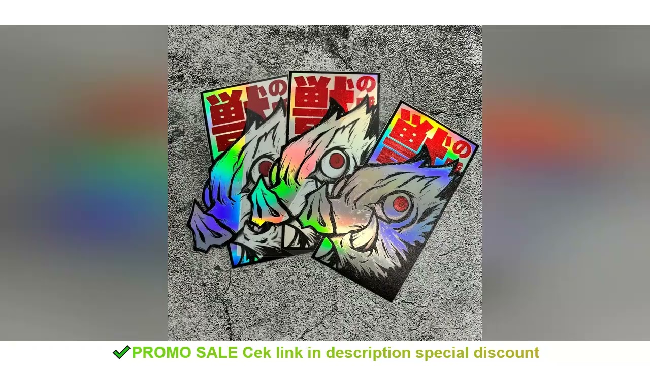 1pc Create Holographic Devil Cartoon Boar Sticker - Durable Self-Adhesive Dreamy Beast Theme for Car