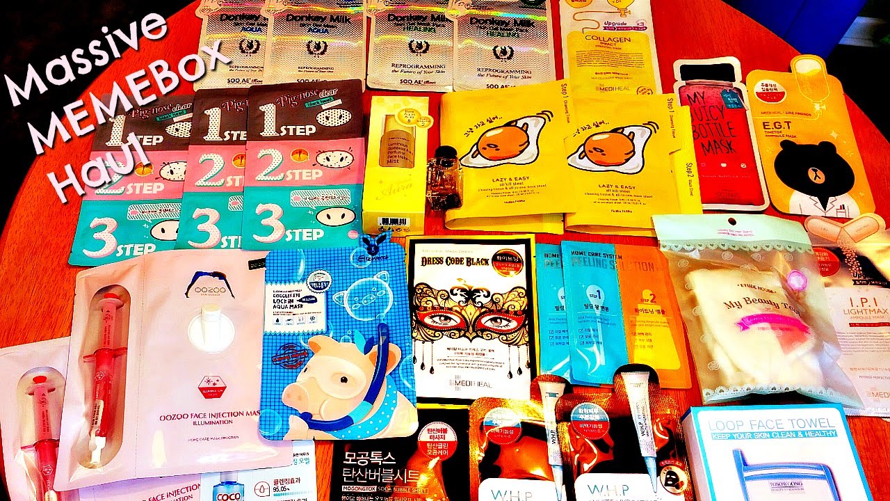 Massive MEMEBOX Haul featuring TonyMoly Holika Holika Elizavecca