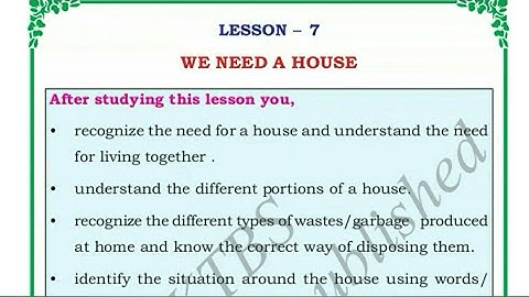 We need a house class 2 EVS full lesson explanation and textbook activities Karnataka state syllabus