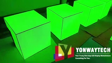 Outdoor P2.9 P3.9 P4.8 LED Box Display 5 Faces 500mmx500mm Yonwaytech Shenzhen Best LED Cube Factory