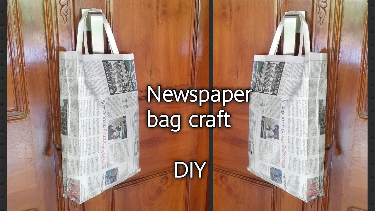 How to make newspaper bag/ paper bag craft idea/ by CMR YouTube