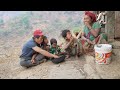 Traditional cooking and eating food in village  nepali village