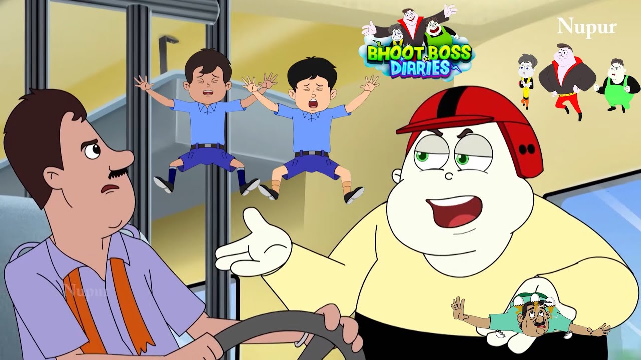 A Bad School Bus Driver | Paap O Meter | Thakela Pakela | Bhoot Boss Diaries | Kids Cartoon In Hindi
