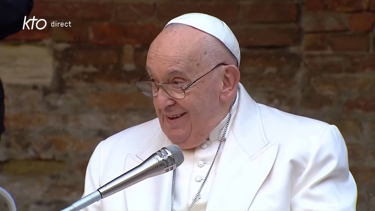 Rencontre du Pape avec les dtenues de la prison de la Giudecca   PapeAVenise 28 avril 2024