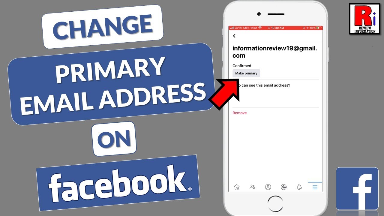 How To Change Primary Email Address On Facebook YouTube