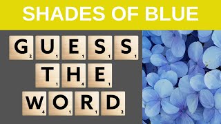 WORD SCRAMBLE PUZZLE - SHADES OF BLUE Quiz: Jumbled Letter Game.