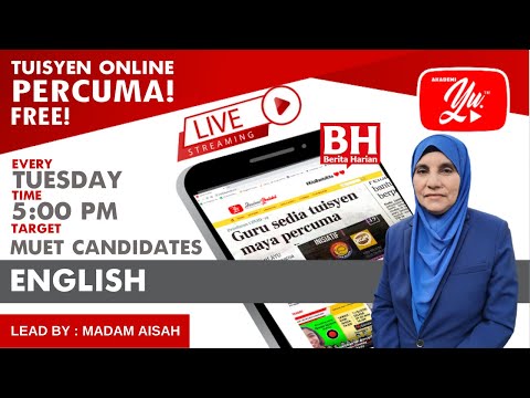 MUET & ENGLISH MATRICULATION, MUET READING BY MADAM AISAH #34