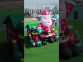 C1-401 Giant Inflatable Santa Claus with House and Gifts Christmas Display inflatable manufacturer