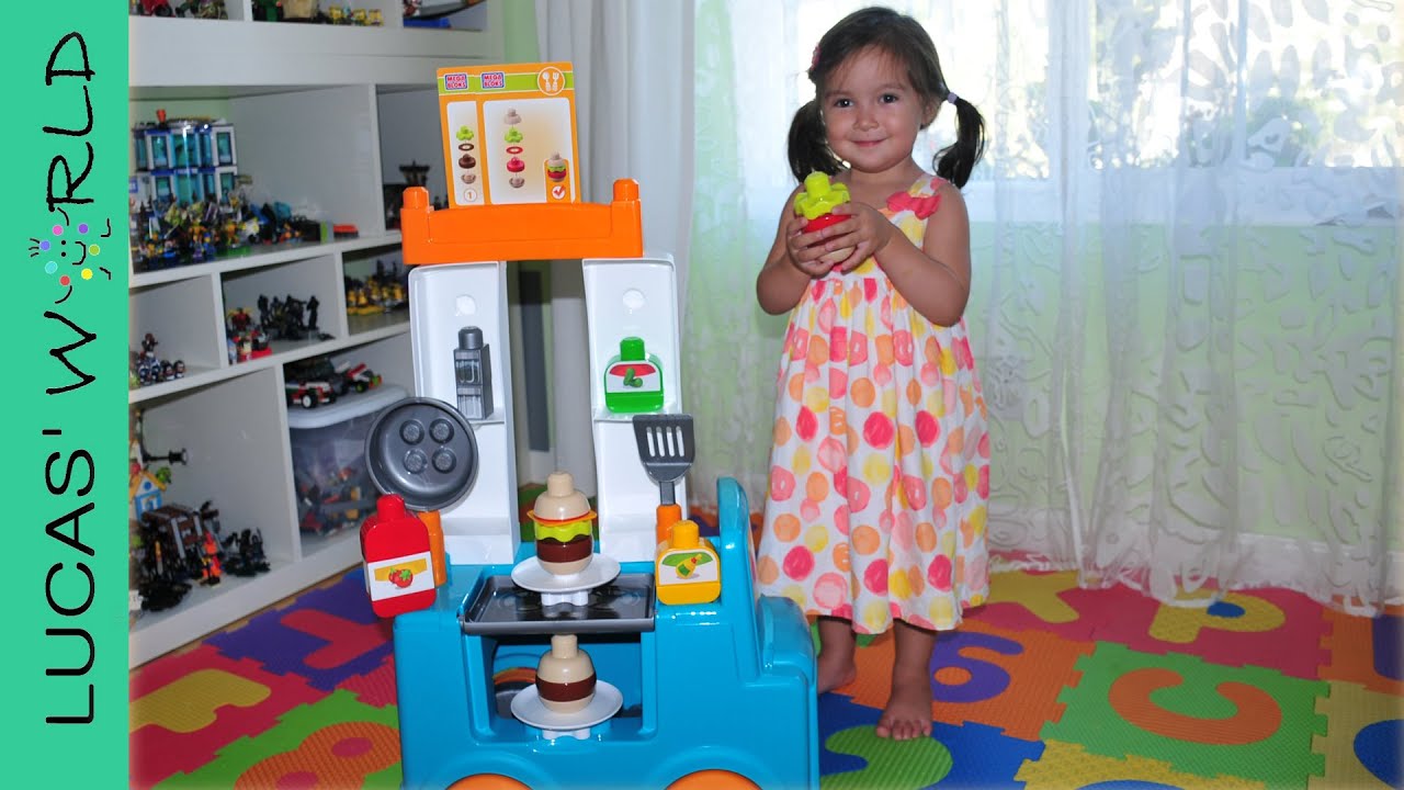 MEGA BLOKS FOOD  TRUCK  KITCHEN  FIRST BUILDERS Kids Toy Set  