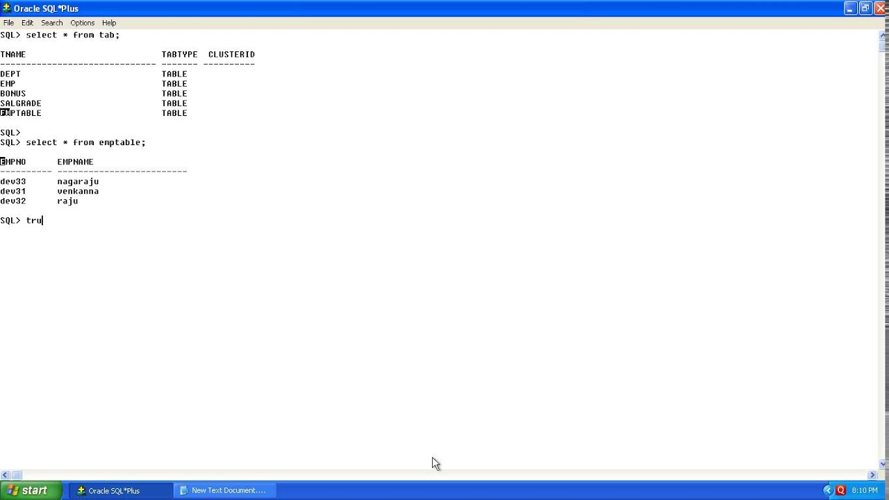 SQL Training  classes.....