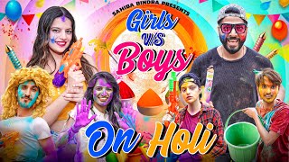 BOYS vs GIRLS on HOLI || Sahiba Bindra