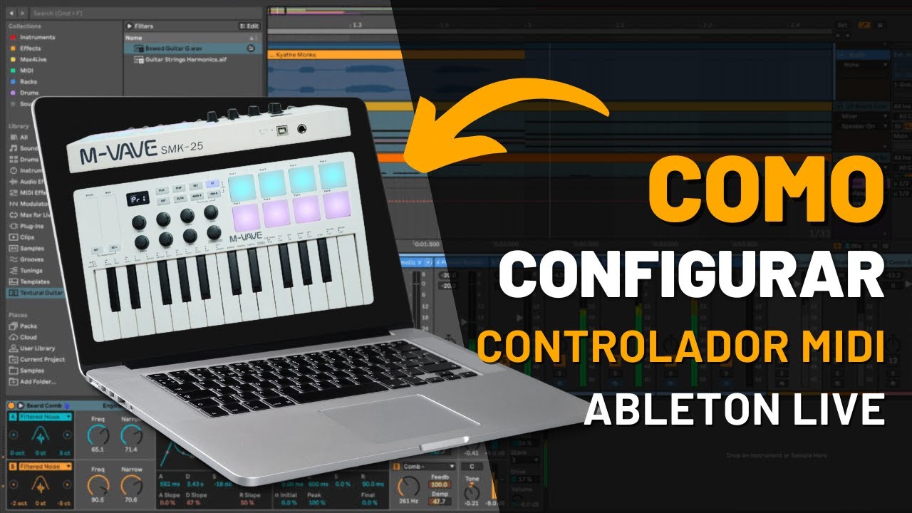 Como configurar controlador MIDI no Ableton Live [M WAVE SMK 25] - YouTube