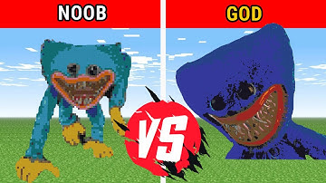 Pixel Art (NOOB vs PRO vs HACKER vs GOD) HUGGY WUGGY | Poppy Playtime | in Minecraft